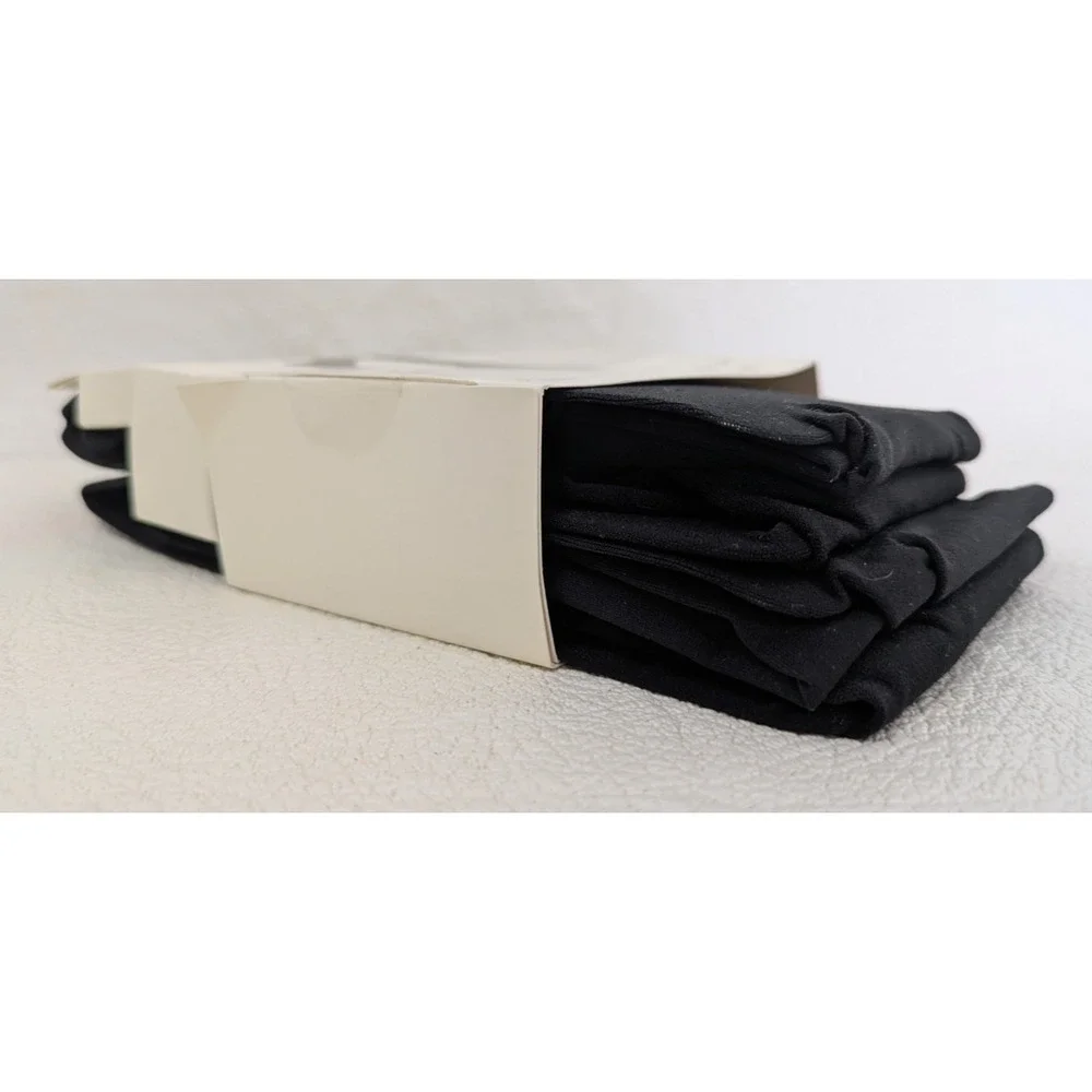 2 Pairs Opaque Tights Women's Black Med/Large 50 Denier